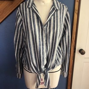 Jack & Rae striped tie shirt | Size Medium